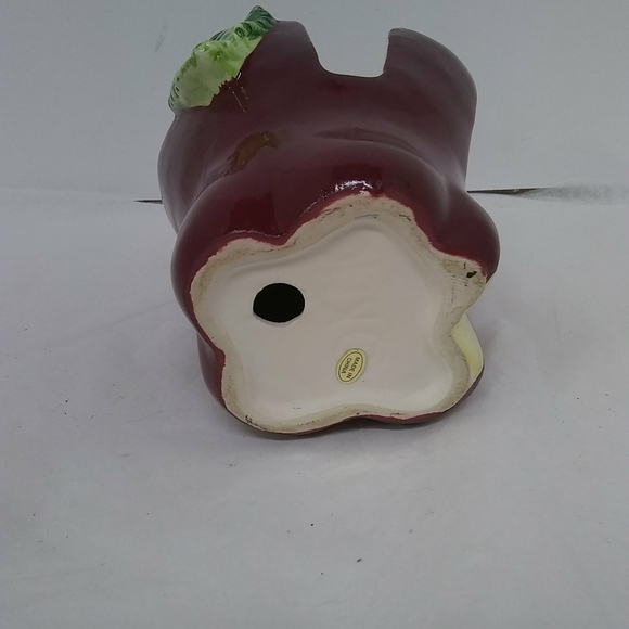 Apple Napkins Holder Porcelain Ceramics - Picture 4 of 5